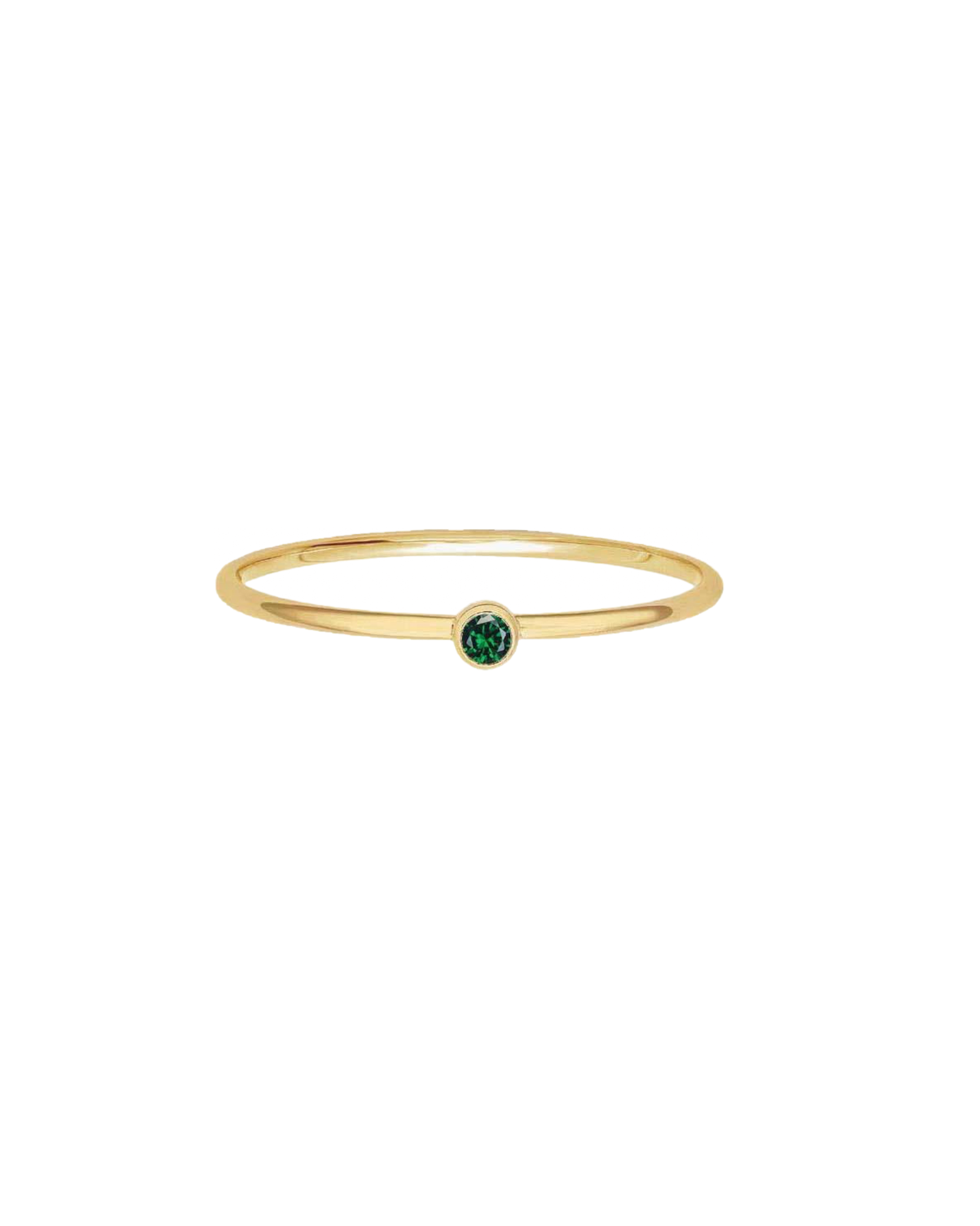 May Birthstone Ring In Emerald Green CZ