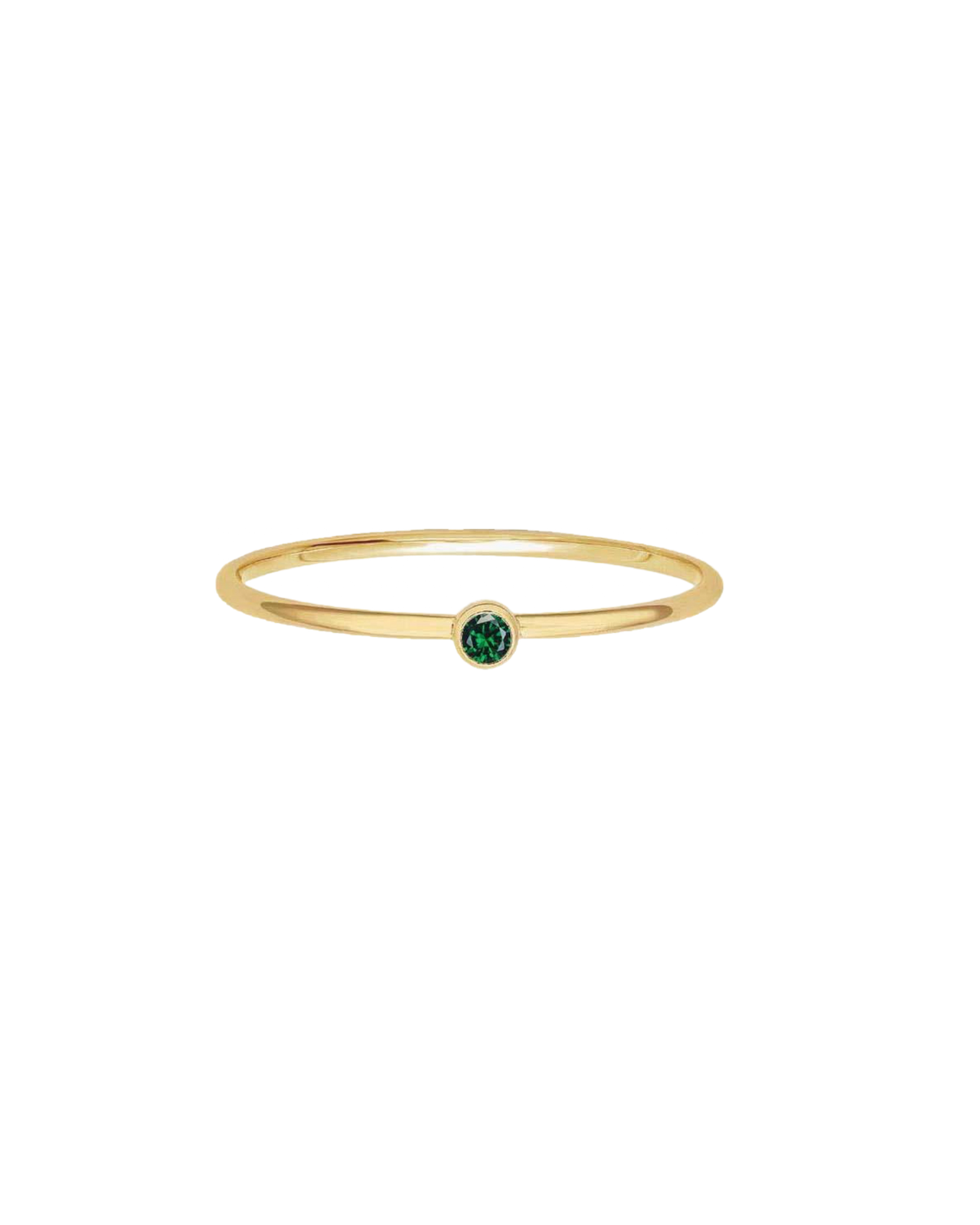 May Birthstone Ring In Emerald Green CZ