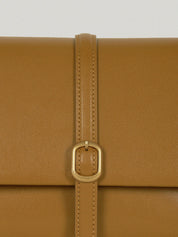 Journal Shoulder Bag In Camel Brown