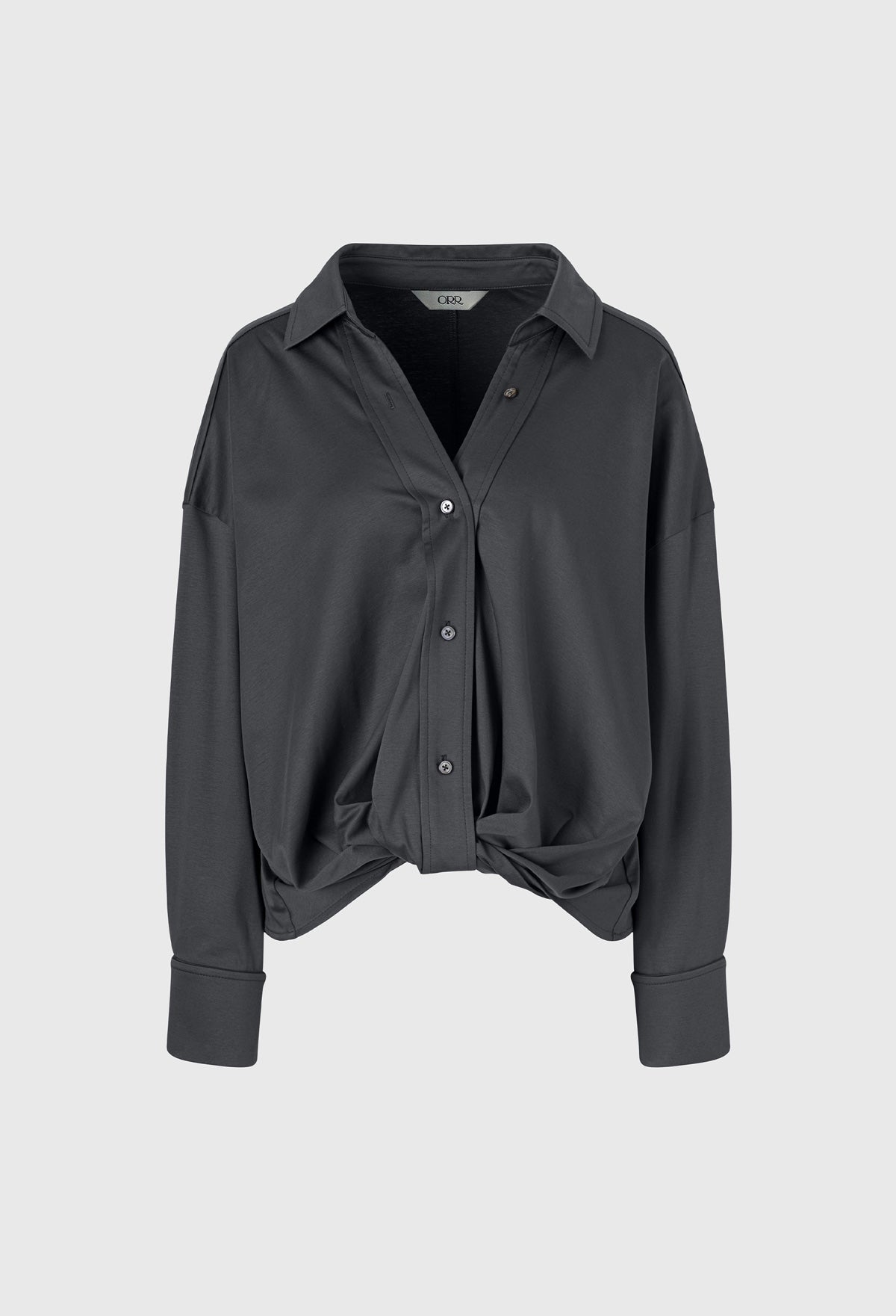Fonte Twisted Shirt In Charcoal