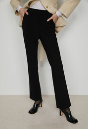 High-density Stretch Trousers In Black