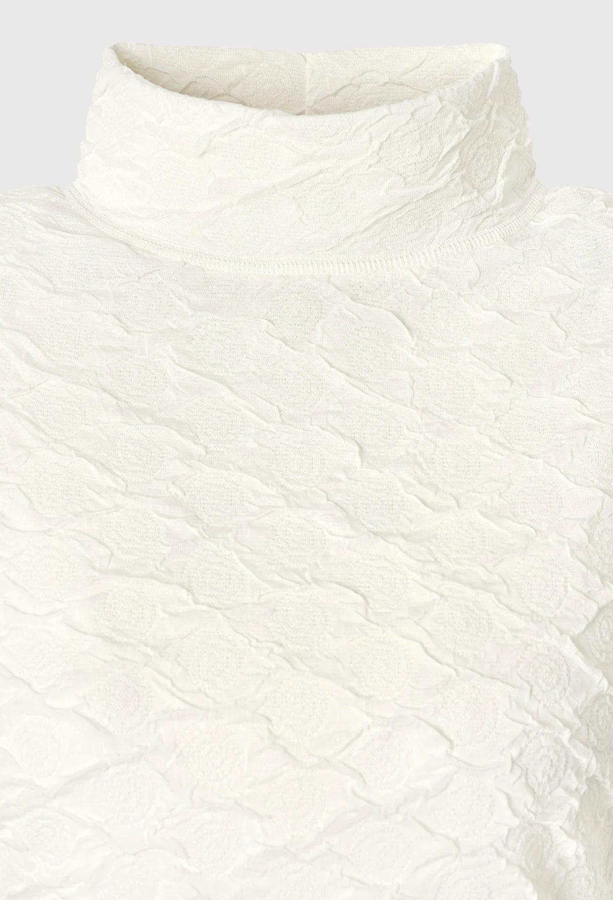 Lace High-Neck Top In Ivory