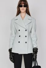 Hourglass Double-Breasted Short Coat In Mint