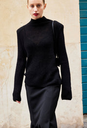 Mohair Blended Sweater In Black