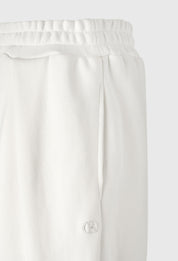 Basic R Zip-up Jogger Pants In Ivory