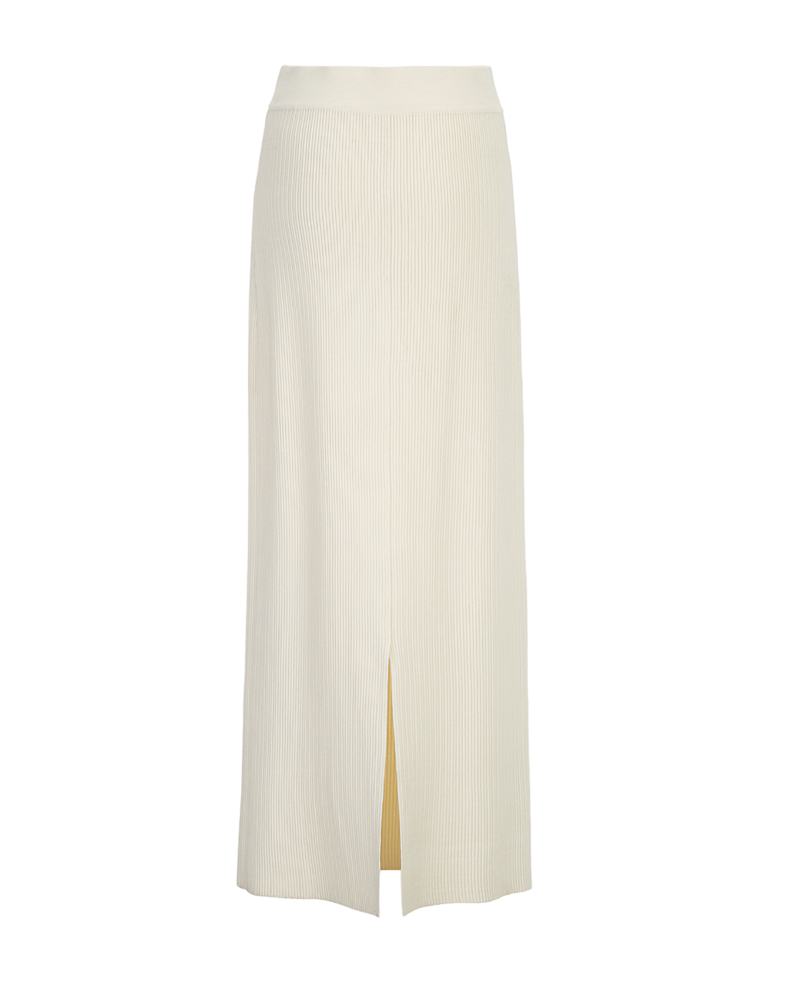 Maxi Slit Knit Skirt In Ivory