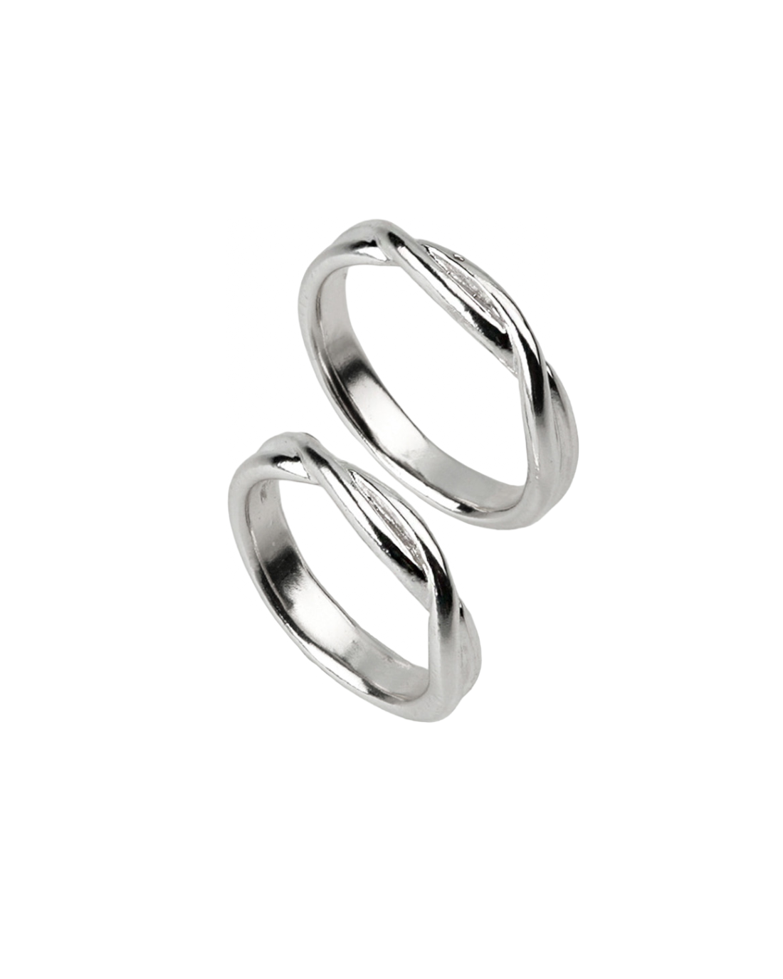 Couple Ring Set 28 In Silver