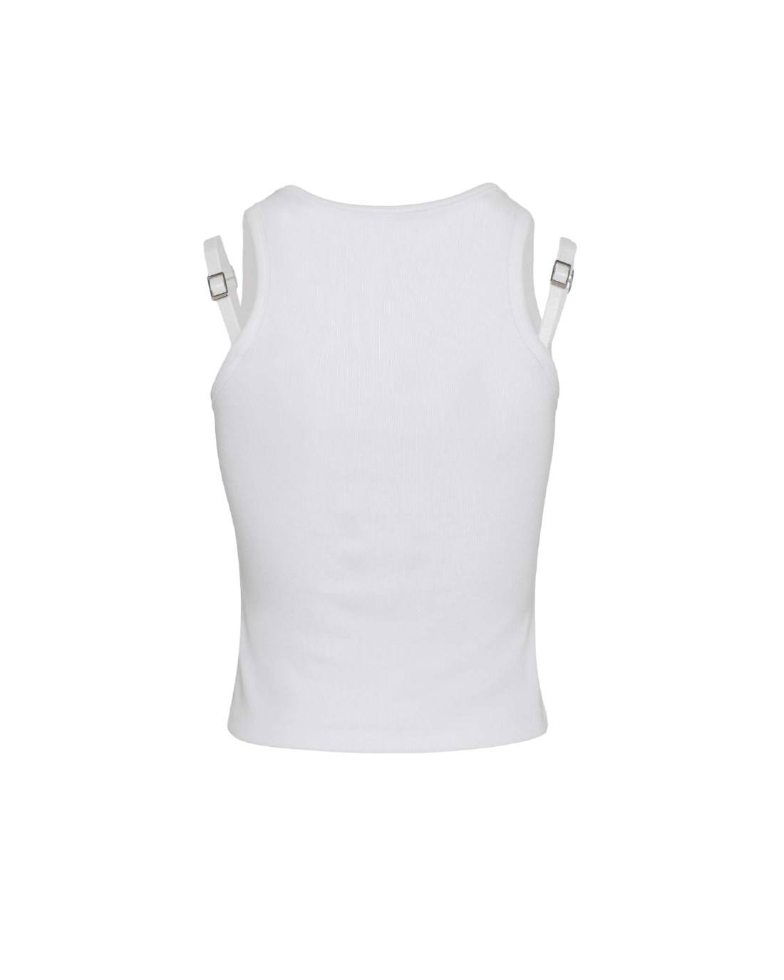 Buckled-strap Tank Top In White