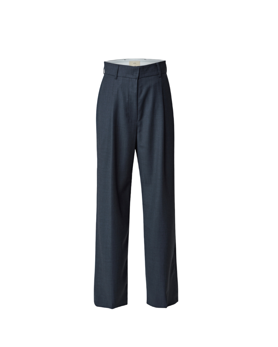 Basic Pintuck Pants in Navy