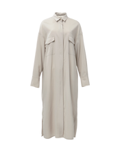 Pocket Shirt Dress in Light Grey