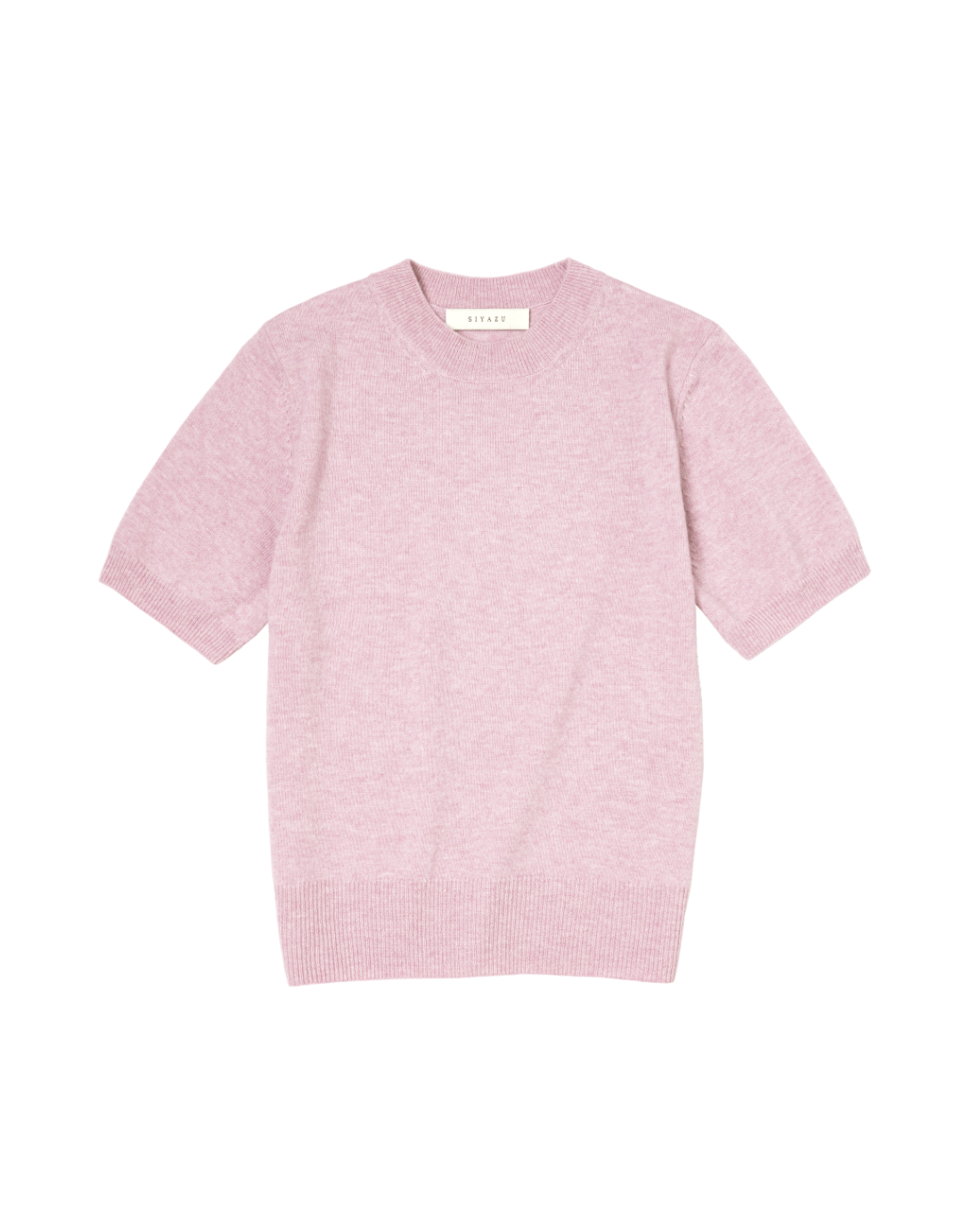 粉紅羊絨混紡短針織衫