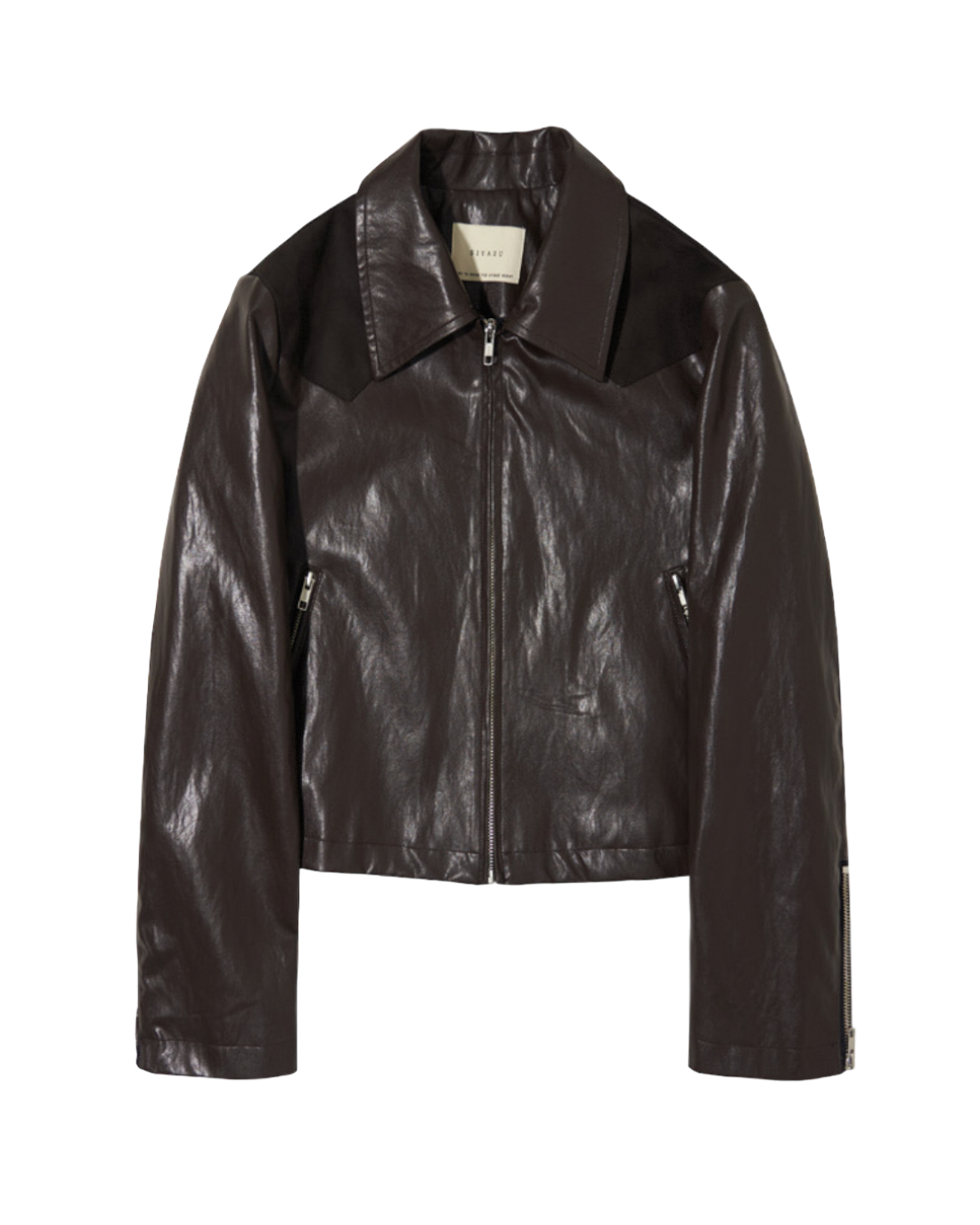 Western Leather Jacket In Brown