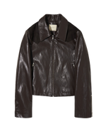 Western Leather Jacket In Brown