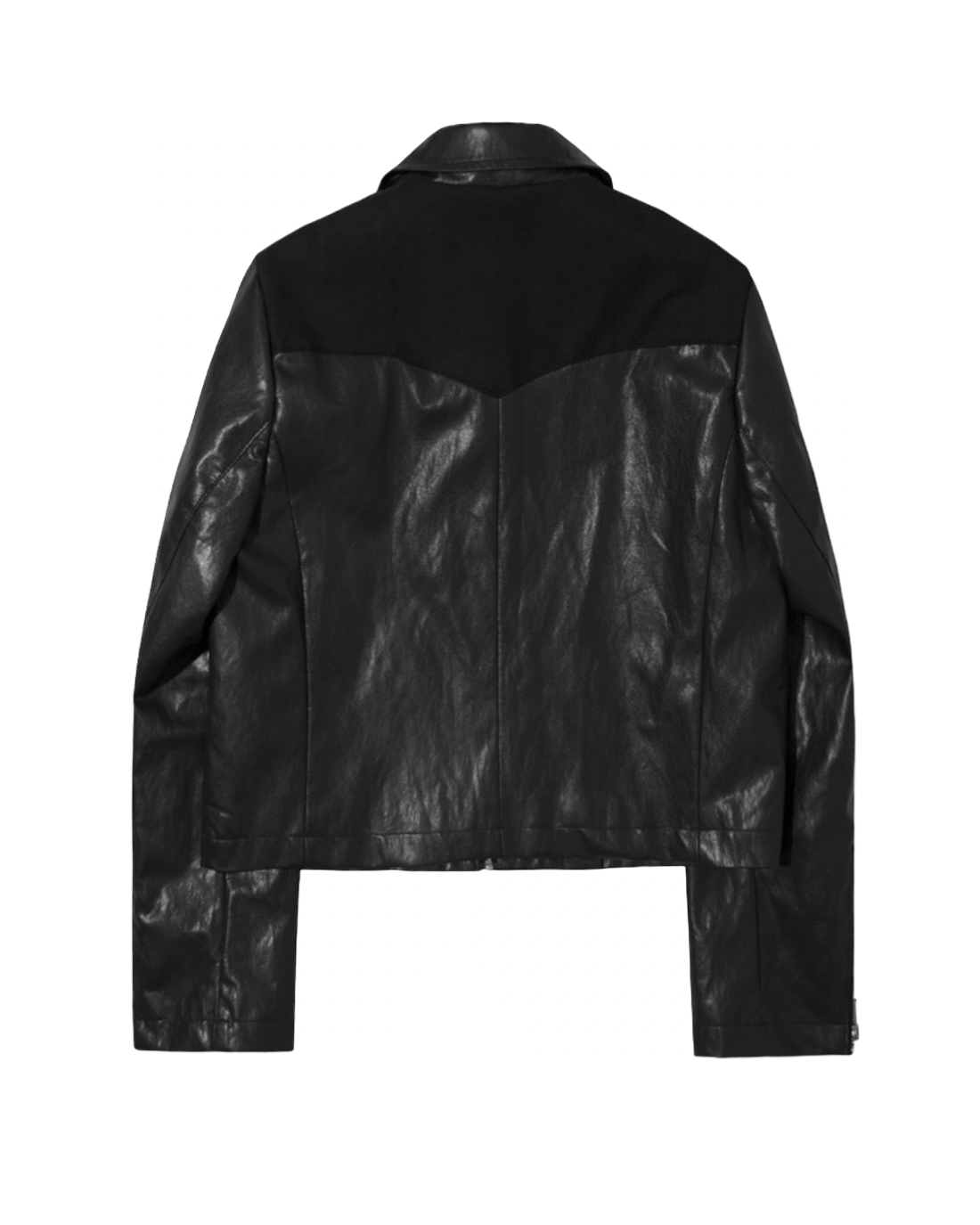 Western Leather Jacket In Black