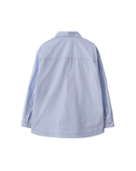 Stitch Pocket Basic Shirt In SkyBlue