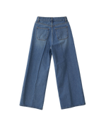 Wide Denim Pants in Blue