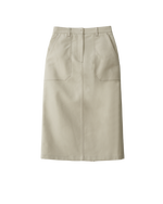 Stitch Pencil Skirt In Cream