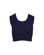 Women's Sleeveless Cropped Top In Navy