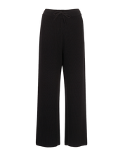 Cotton Knit Basic Pants In Black