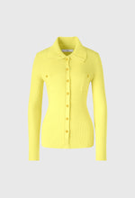 Sailor-collar Button Cardigan In Lemon