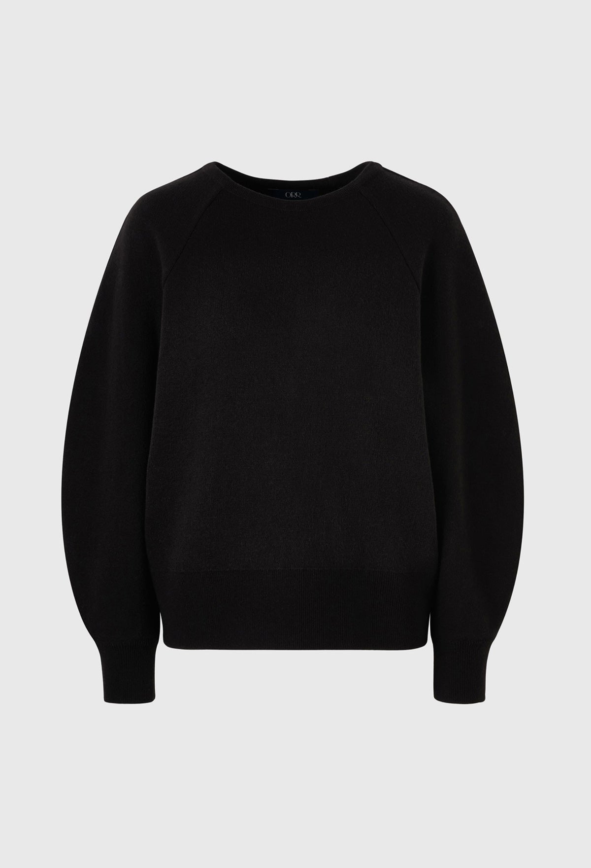 Voluminous Sleeve Sweater In Black