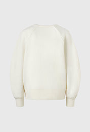 Voluminous Sleeve Sweater In Ivory