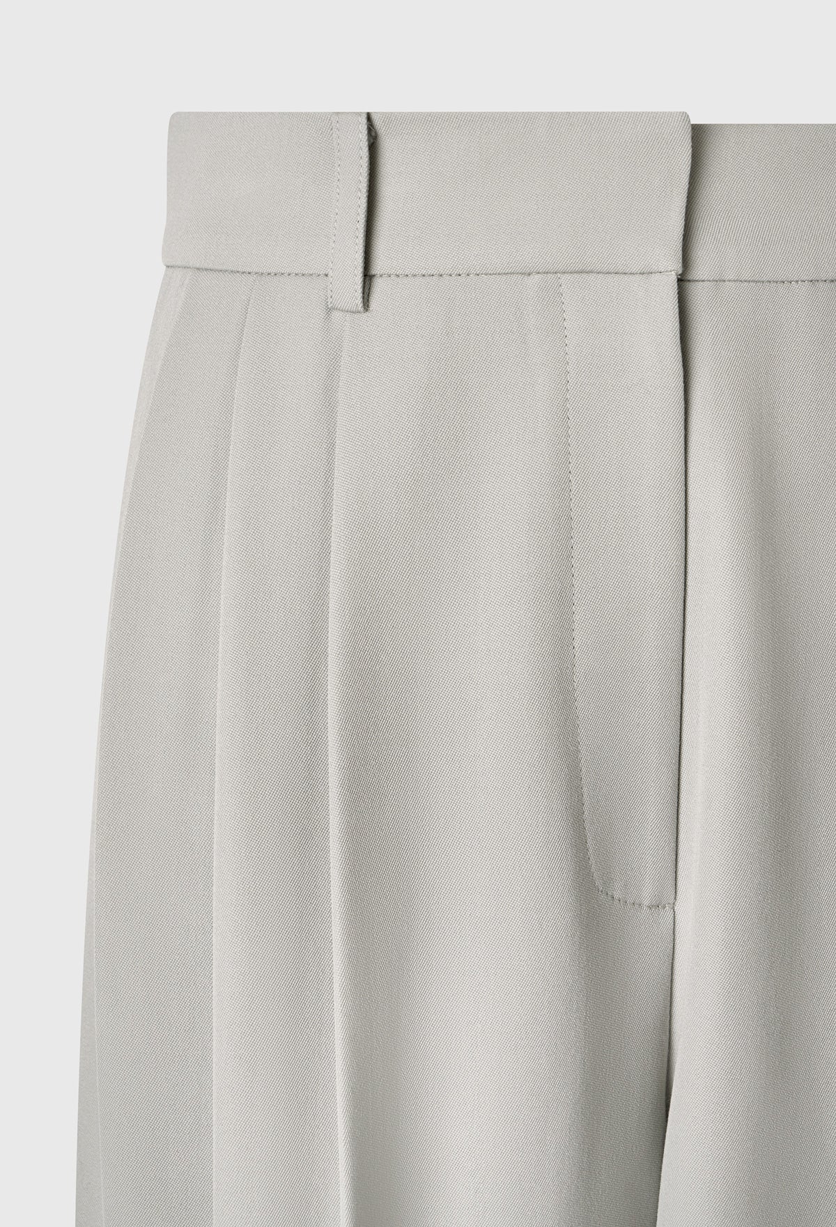 Wool 100 Pleated Trousers In Gray