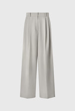 Wool 100 Pleated Trousers In Gray
