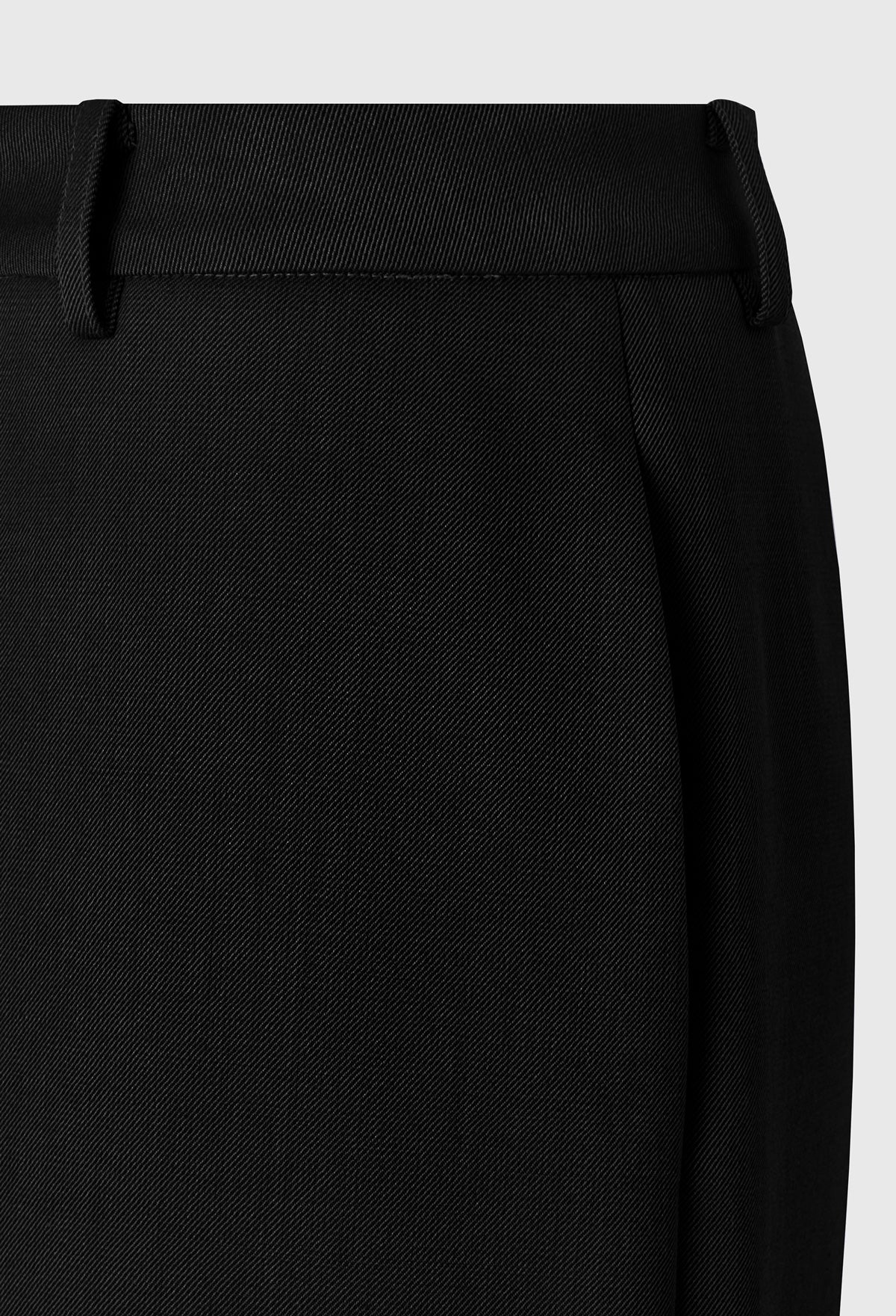 Wool Straight-leg Trousers In Black